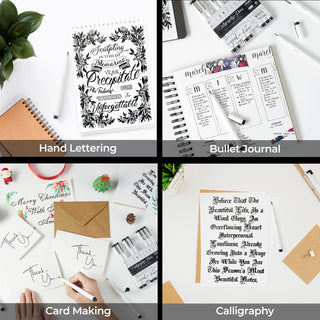 Ohuhu Calligraphy Pens, Brush Chisel Fine 10 Size Tips (Canada Domestic Shipping)