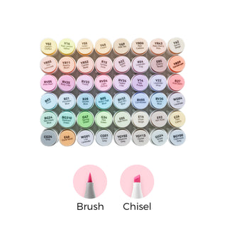 Ohuhu Honolulu 48 Pastel Colors Dual Tips Alcohol Art Markers (Canada Domestic Shipping)