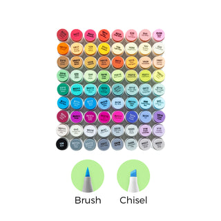 Ohuhu Honolulu 72 Colors Dual Tips Alcohol Art Markers