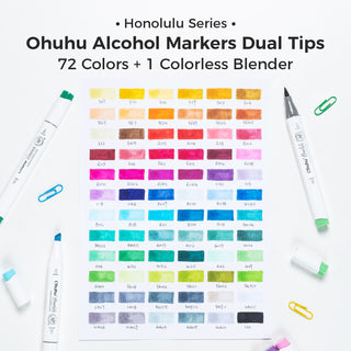 Ohuhu Honolulu 72 Colors Dual Tips Alcohol Art Markers