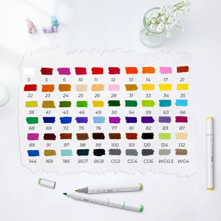 Ohuhu Paper-friendly (No Peeling) Markers Water-based 60 Colors