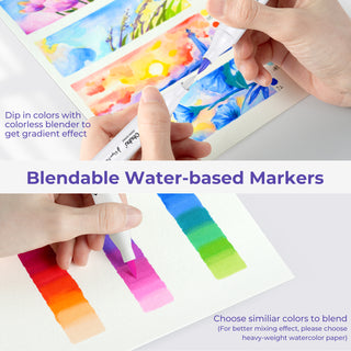 Ohuhu Paper-friendly (No Peeling) Markers Water-based 60 Colors