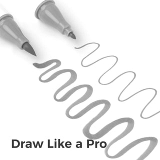 Ohuhu Honolulu 36 Gray Tone Colors Dual Tips Alcohol Art Markers (New Version)