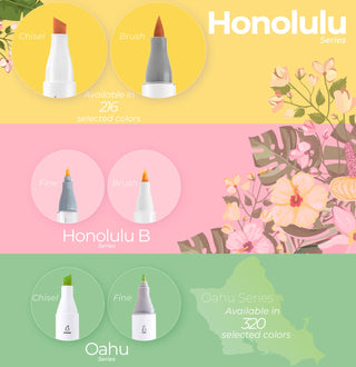 Ohuhu Honolulu 72 Colors Dual Tips Alcohol Art Markers