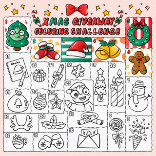 Xmas Giveaway Coloring Challenge