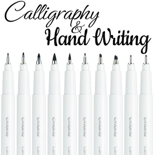 Ohuhu Calligraphy Pens, Brush Chisel Fine 10 Size Tips (Canada Domestic Shipping)