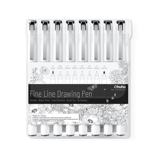 Ohuhu Fineliner Drawing Pen, 8 Pack (Canada Domestic Shipping)