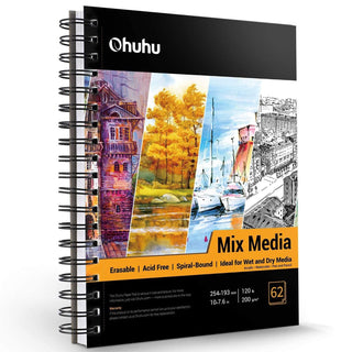 Ohuhu Spiral-Bound Mix Media Pad for Multiple Techniques (Canada Domestic Shipping)