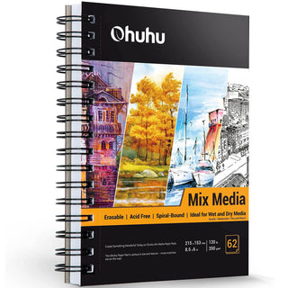 Ohuhu Spiral-Bound Mix Media Pad for Multiple Techniques (Canada Domestic Shipping)