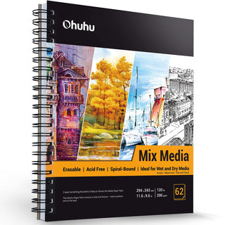 Ohuhu Spiral-Bound Mix Media Pad for Multiple Techniques (Canada Domestic Shipping)