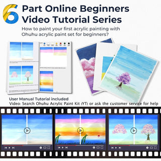 Ohuhu Acrylic Paint Set for Beginners with Tutorial