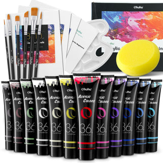 Ohuhu Acrylic Paint Set for Beginners with Tutorial (Canada Exclusive)