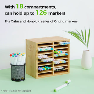 Ohuhu Bamboo Marker Organizer (Canada Domestic Shipping)