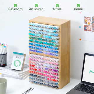 Ohuhu Bamboo Marker Organizer (Canada Domestic Shipping)