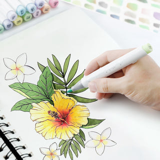 Ohuhu Honolulu 96 Pastel Colors Alcohol Art Markers - Sweetness & Blossoming (Canada Domestic Shipping)