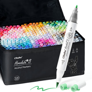 Ohuhu Honolulu² B 320 Colors Dual Tips Alcohol Art Markers