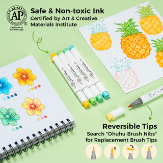 Ohuhu Honolulu² 120 Colors Dual Tips Alcohol Art Markers