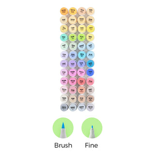 Ohuhu Honolulu 48 Mid-tone Colors Dual Tips Alcohol Art Markers (Canada Domestic Shipping)