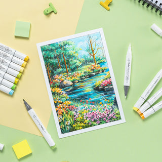 Ohuhu Honolulu 320 Colors Dual Tips Alcohol Art Markers (New Color Codes)