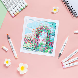 Ohuhu Honolulu 48 Pastel Colors Dual Tips Alcohol Art Markers-Sweetness