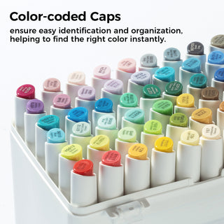 Ohuhu Kaala Slim Broad and Fine Dual Tips Alcohol Art Markers- 60 Colors Landscape Tone