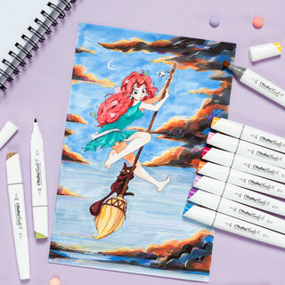 Ohuhu Kaala Four Tones Slim Broad and Fine Dual Tips Alcohol Art Markers (Canada Domestic Shipping)