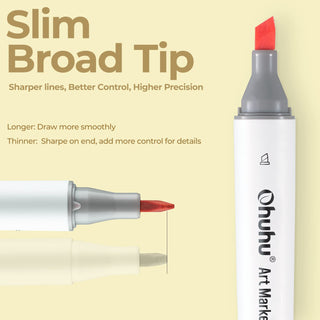 Ohuhu Kaala  Slim Broad and Fine Dual Tips Alcohol Art Markers- 60 Colors Landscape tone