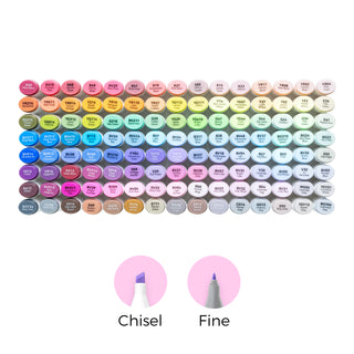 Ohuhu Oahu New 120 Colors Dual Tips Alcohol Art Markers, Fine & Chisel