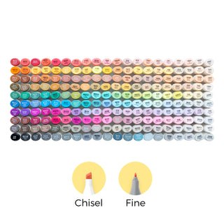 Ohuhu Oahu 200 Colors Dual Tips Alcohol Art Markers, Fine & Chisel (Canada Domestic Shipping)