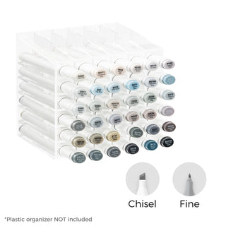 Ohuhu Oahu 36 Gray Tone Colors Dual Tips Alcohol Art Markers Set, Fine & Chisel
