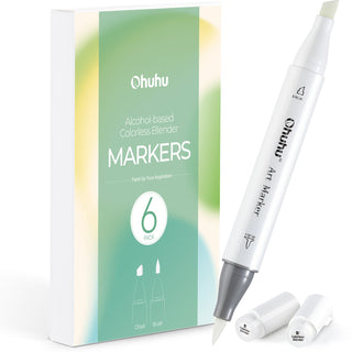 Ohuhu Honolulu Colorless Blender Marker - Pack of 6 (Canada Domestic Shipping)