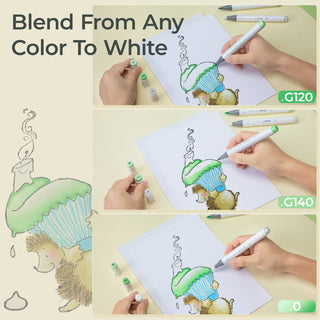 Ohuhu Honolulu Colorless Blender Marker - Pack of 6 (Canada Domestic Shipping)