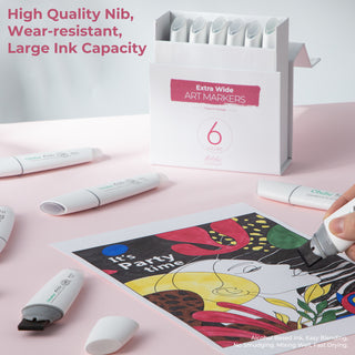 Ohuhu Molokai Four Tones Extra-wide Tip Alcohol Art Markers