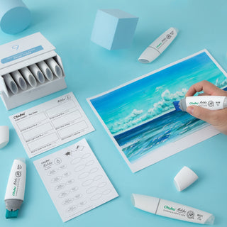 Ohuhu Molokai Four Tones Extra-wide Tip Alcohol Art Markers