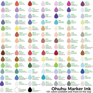 Ohuhu Marker Ink YR313 / E763 / BR2 Refill for Alcohol marker