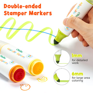 Ohuhu Washable Stamper Kids Dual Tips Water-based Markers