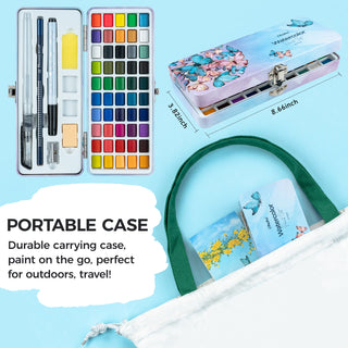 Ohuhu 50 Colors Portable Watercolor Paint Set