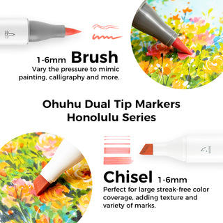 Ohuhu Honolulu Brush Markers - Small Set