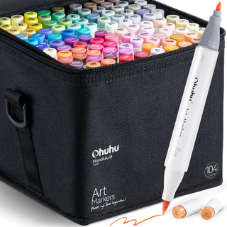 Ohuhu Honolulu 104 Colors Dual Tips Alcohol Art Markers (Canada Domestic Shipping)