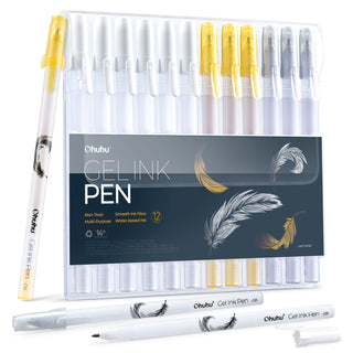 Ohuhu Gold Silver White Gel Pens, 12 Pack (Canada Domestic Shipping)