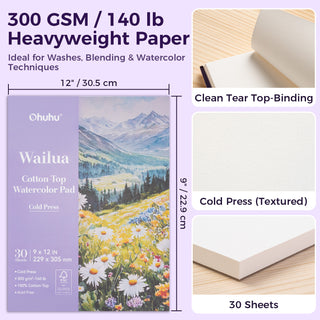 Ohuhu Wailua Cotton-Top™ Watercolor Pad