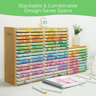 Ohuhu Bamboo Marker Organizer (Canada Domestic Shipping)