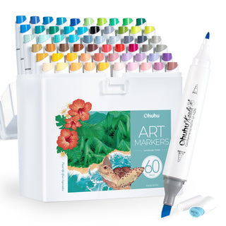 Ohuhu Kaala Four Tones Slim Broad and Fine Dual Tips Alcohol Art Markers (Canada Domestic Shipping)