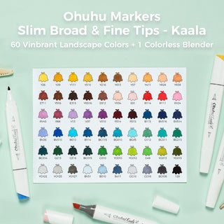 Ohuhu Kaala Four Tones Slim Broad and Fine Dual Tips Alcohol Art Markers (Canada Domestic Shipping)