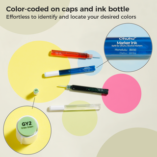 Ohuhu Marker Ink B030 / B996 Refill for Alcohol marker